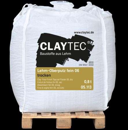 Preview: Claytec Lehm-Oberputz fein 06 Bigbag
