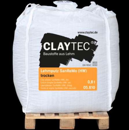 Preview: Claytec Lehmputz SanReMo (HW) Bigbag