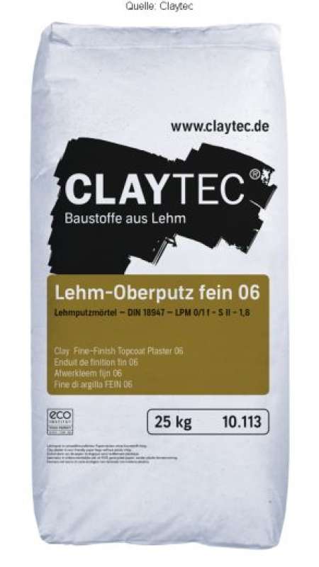 Claytec Lehm-Oberputz fein 06 Sackware