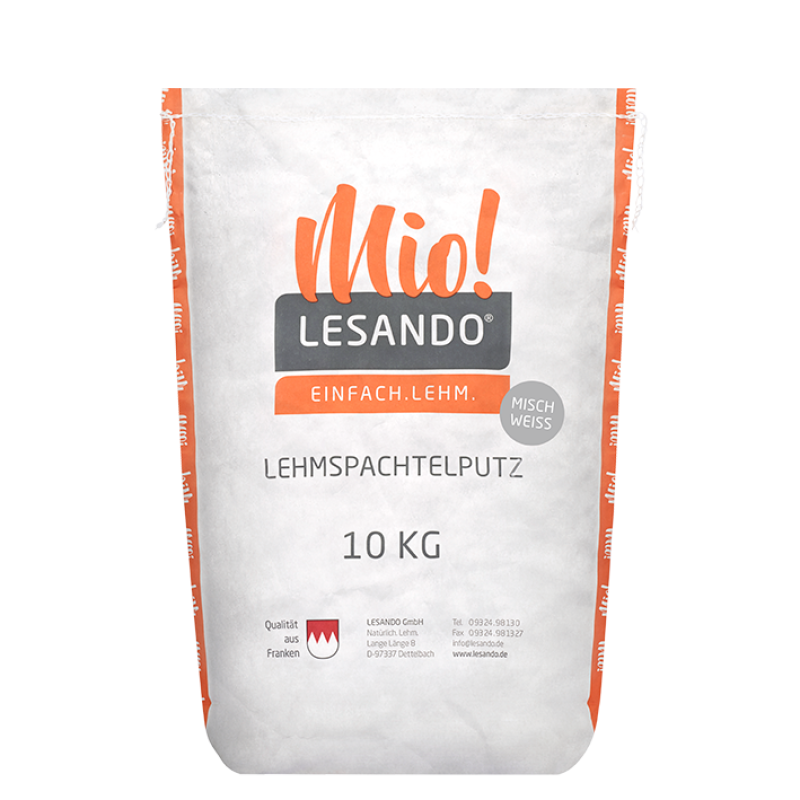MIO! Lehmspachtelputz Mischweiß